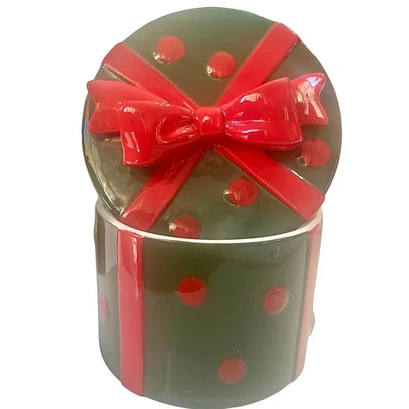 Cake Boss Christmas Ceramic‎ Cookie Jar Green/ Red Limited Edition 2013 - Picture 2 of 14